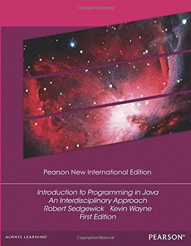introduction to programming in java an interdisciplinary approach 1st international edition robert sedgewick