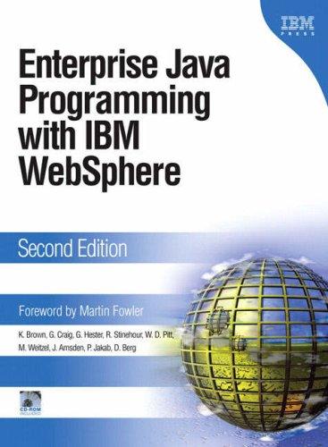 enterprise java programming with ibm websphere 2nd edition kyle brown, jamie niswonger, greg hester, david