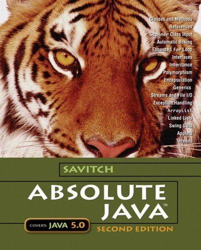 absolute java 2nd edition walter j. savitch 0321330242, 9780321330246