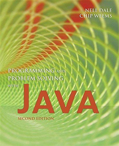programming and problem solving with java 2nd edition nell dale, chip weems 0763734020, 9780763734022