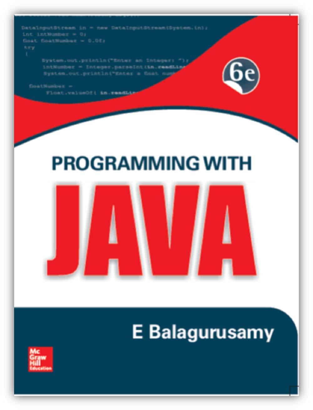 programming with java 6th edition e. balagurusamy 9353162343, 9789353162344