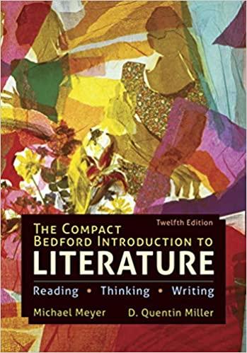 the compact bedford introduction to literature 12th edition michael meyer 131910505x, 978-1319105051