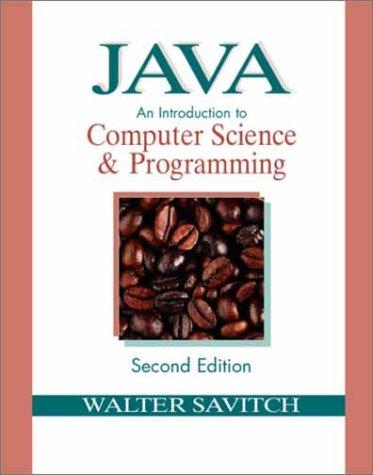 java an introduction to computer science and programming 2nd edition walter savitch 0130316970, 9780130316974