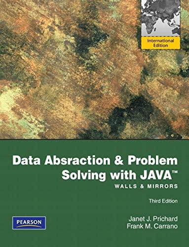 data abstraction and problem solving with java walls and mirrors 3rd international edition janet prichard,
