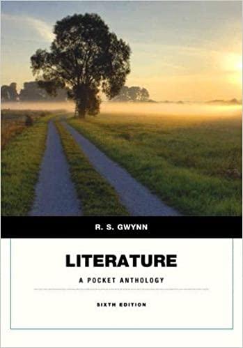 literature a pocket anthology 6th edition r. gwynn 0321942744, 978-0321942746