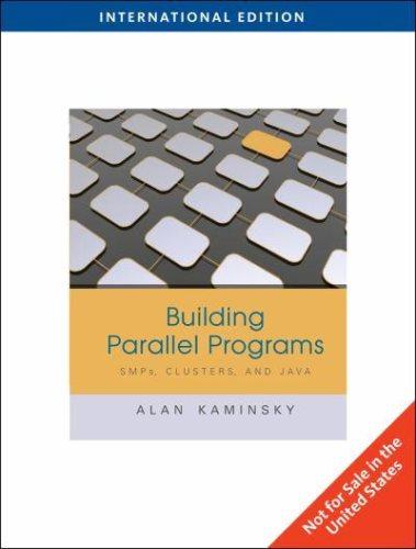 building parallel programs smps clusters and java 1st international edition alan kaminsky 0538786051,