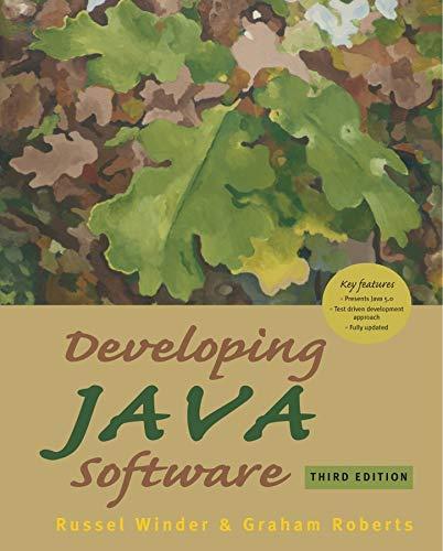 developing java software 3rd edition russel winder, graham roberts 0470090251, 9780470090251