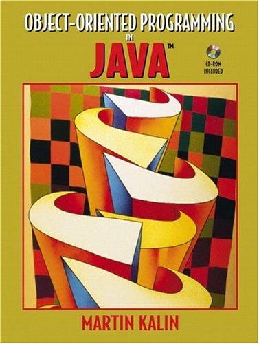 object oriented programming in java 1st edition martin kalin 0130198595, 9780130198594