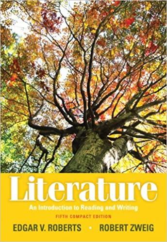 literature an introduction to reading and writing compact 5th edition edgar v. roberts, robert zweig