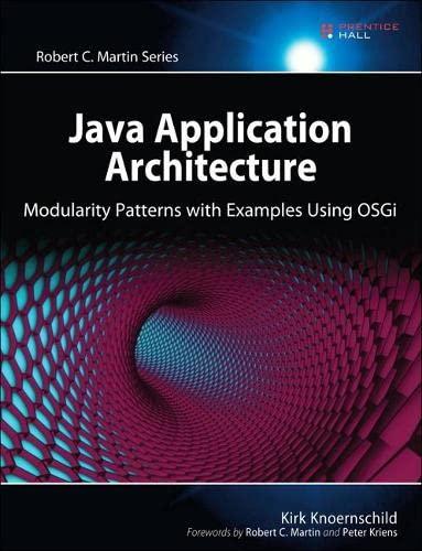 java application architecture modularity patterns with examples using osgi 1st edition kirk knoernschild