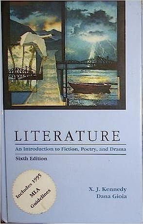 literature an introduction to fiction poetry and drama 6th edition x. j. kennedy, dana gioia 0673522806,
