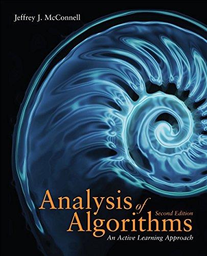 analysis of algorithms 2nd edition jeffrey mcconnell 0763707821, 9780763707828