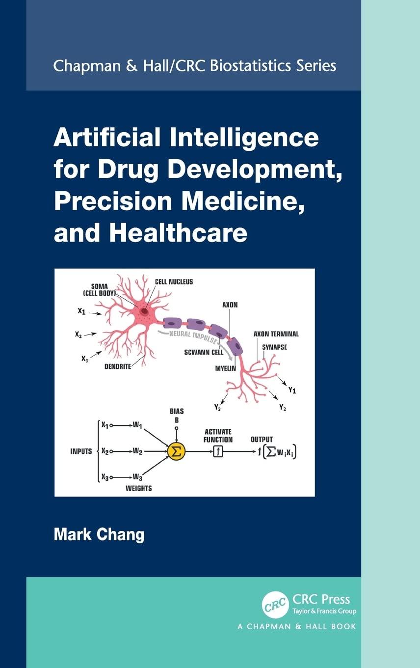 artificial intelligence for drug development precision medicine and healthcare 1st edition mark chang