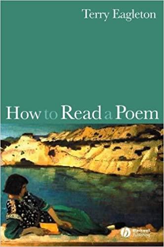 how to read a poem 1st edition terry eagleton 1405151412, 978-1405151412