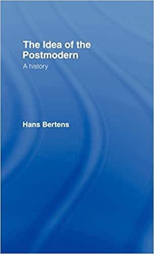 the idea of the postmodern a history 1st edition hans bertens 0415060117, 978-0415060110