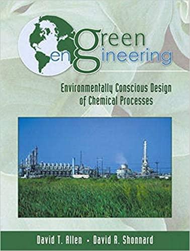 green engineering environmentally conscious design of chemical processes 1st edition david t. allen, david r.