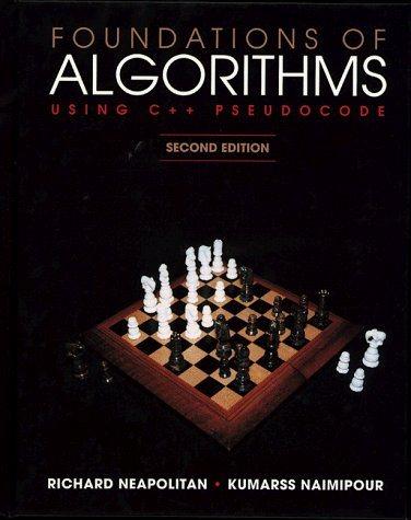 foundations of algorithms using c++ pseudocode 2nd edition richard e. neapolitan, kumarss naimipour
