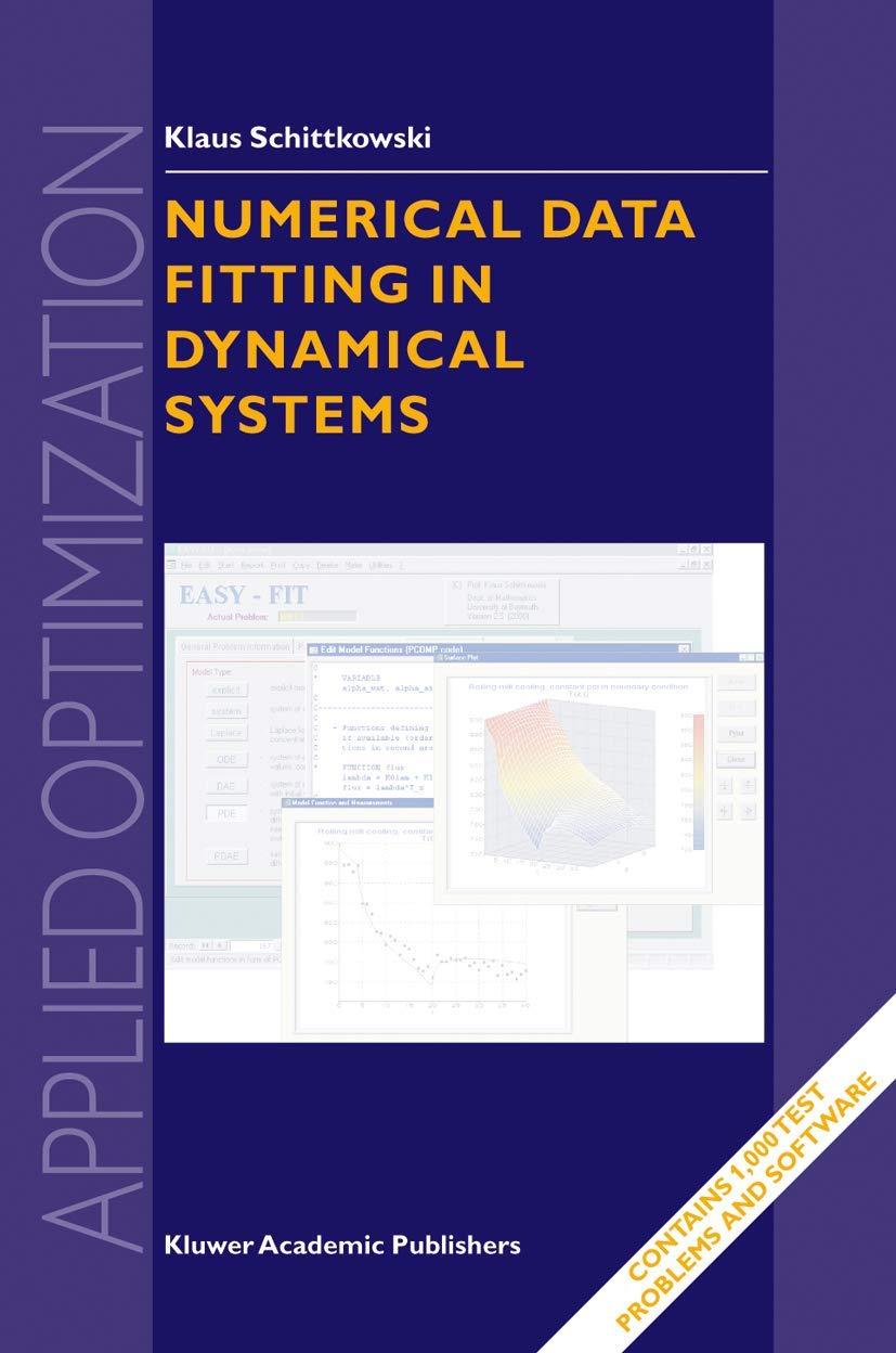 numerical data fitting in dynamical systems a practical introduction with applications and software 2002nd