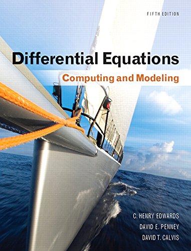 differential equations computing and modeling 5th edition c. henry edwards, david e. penney, david calvis