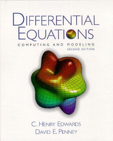 differential equations computing and modeling 2nd edition c. henry edwards, david e. penney 0130797790,