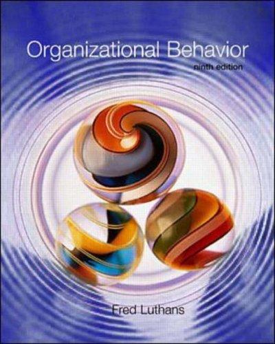 organizational behavior 9th edition fred luthans 0072312882, 9780072312881