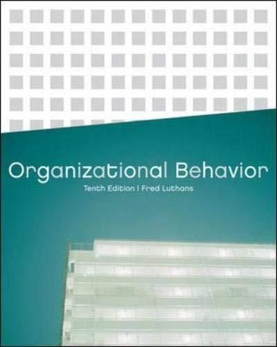 organizational behavior 10th edition fred luthans 0072873876, 9780072873870