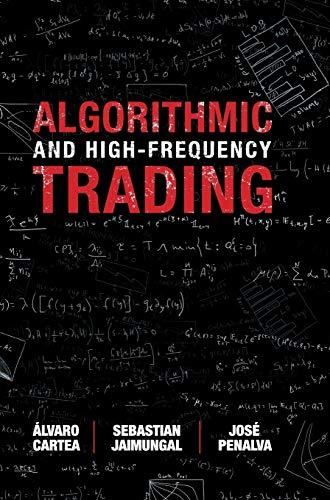 algorithmic and high frequency trading 1st edition Álvaro cartea 1107091144, 9781107091146