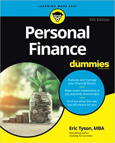 personal finance for dummies 9th edition eric tyson 1119517893, 978-1119517894