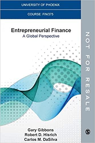entrepreneurial finance 1st edition gary e. gibbons, robert d. hisrich, carlos marques dasilva 1452274177,