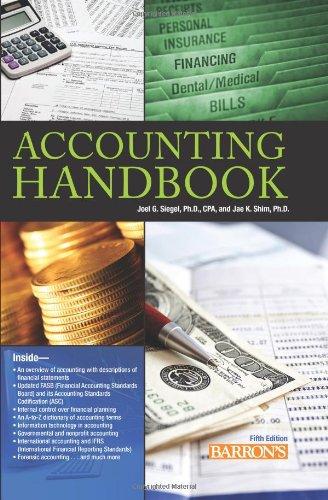 barron's accounting handbook 5th edition joel g. siegel ph.d, jae k. shim ph.d. 0764162705, 978-0764162701