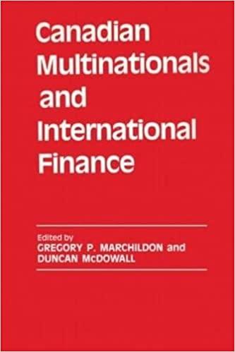 canadian multinationals and international finance 1st edition gregory p. marchildon, duncan mcdowall