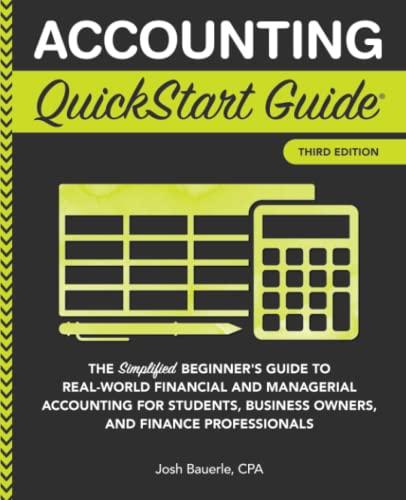 accounting quickstart guide 3rd edition josh bauerle cpa 1945051795, 978-1945051791
