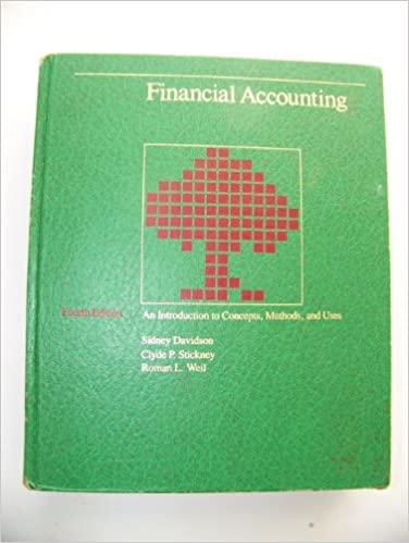 financial accounting an introduction to concepts methods and uses 1st edition sidney davidson, clyde p.
