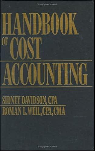 handbook of cost accounting 1st edition sidney davidson, roman weil 0133760391, 978-0133760392