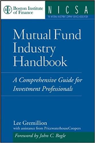 mutual fund industry handbook 1st edition gremillion 0471736244, 978-0471736240