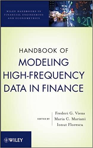 handbook of modeling high frequency data in finance 1st edition frederi g. viens, maria cristina mariani,