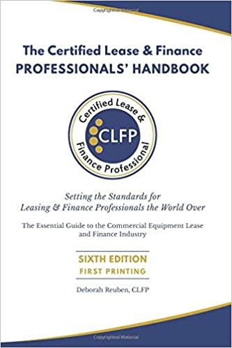 the certified lease and finance professionals handbook 6th edition deborah reuben, certified lease & finance