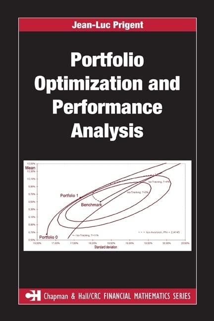 portfolio optimization and performance analysis 1st edition jean-luc prigent 1584885785, 978-1584885788