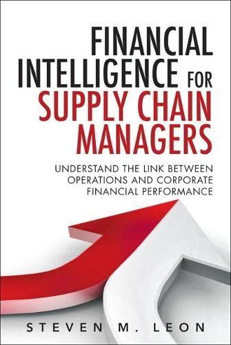financial intelligence for supply chain managers 1st edition steven m. leon 0133838315, 978-0133838312