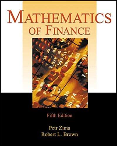 mathematics of finance 5th edition petr zima, robert l. brown 0070871353, 978-0070871359