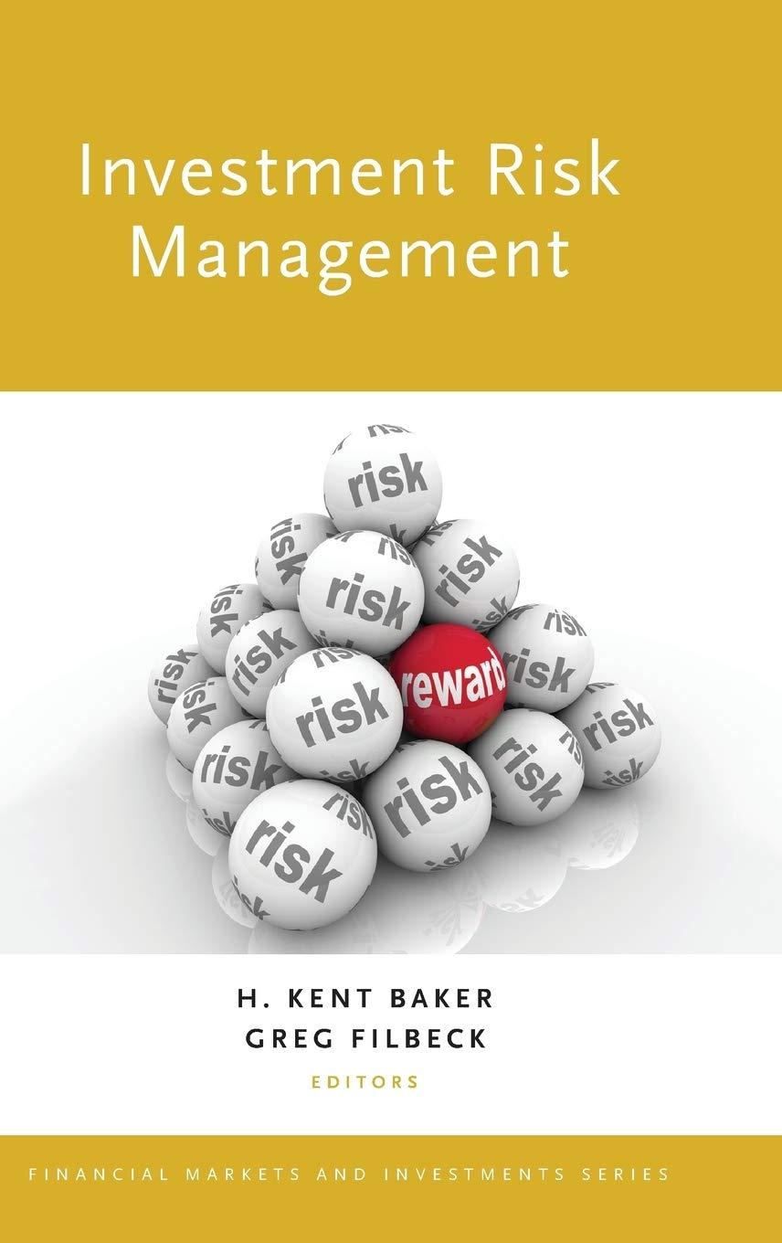 investment risk management 1st edition h. kent baker, greg filbeck 0199331960, 978-0199331963