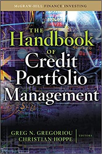 the handbook of credit portfolio management 1st edition greg gregoriou, christian hoppe 0071598340,