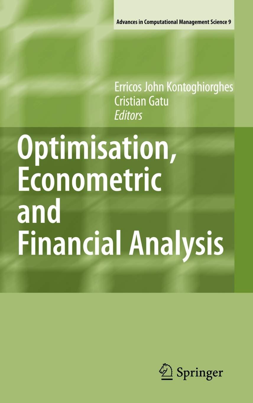Optimisation Econometric And Financial Analysis