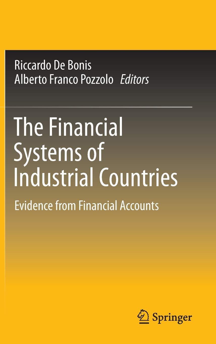 the financial systems of industrial countries 1st edition riccardo de bonis, alberto franco pozzolo