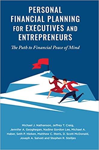 personal financial planning for executives and entrepreneurs 1st edition michael j. nathanson, jeffrey t.