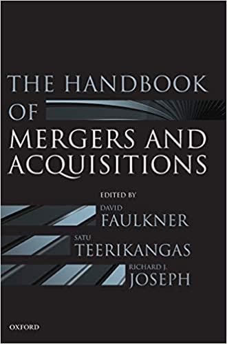 the handbook of mergers and acquisitions 1st edition david faulkner, satu teerikangas, richard j. joseph