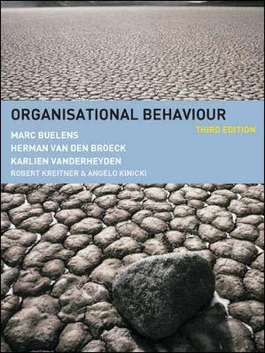 organisational behaviour 3rd edition marc buelens 0077107233, 978-0077107239