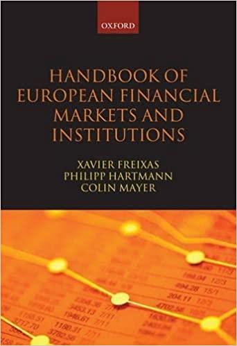 handbook of european financial markets and institutions 1st edition xavier freixas, philipp hartmann, colin