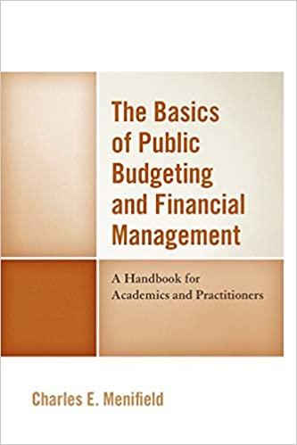the basics of public budgeting and financial management 4th edition charles e. menifield 0761872116,