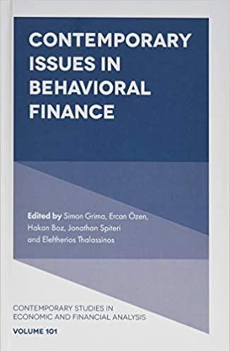 contemporary issues in behavioral finance 1st edition simon grima 1787698823, 978-1787698826